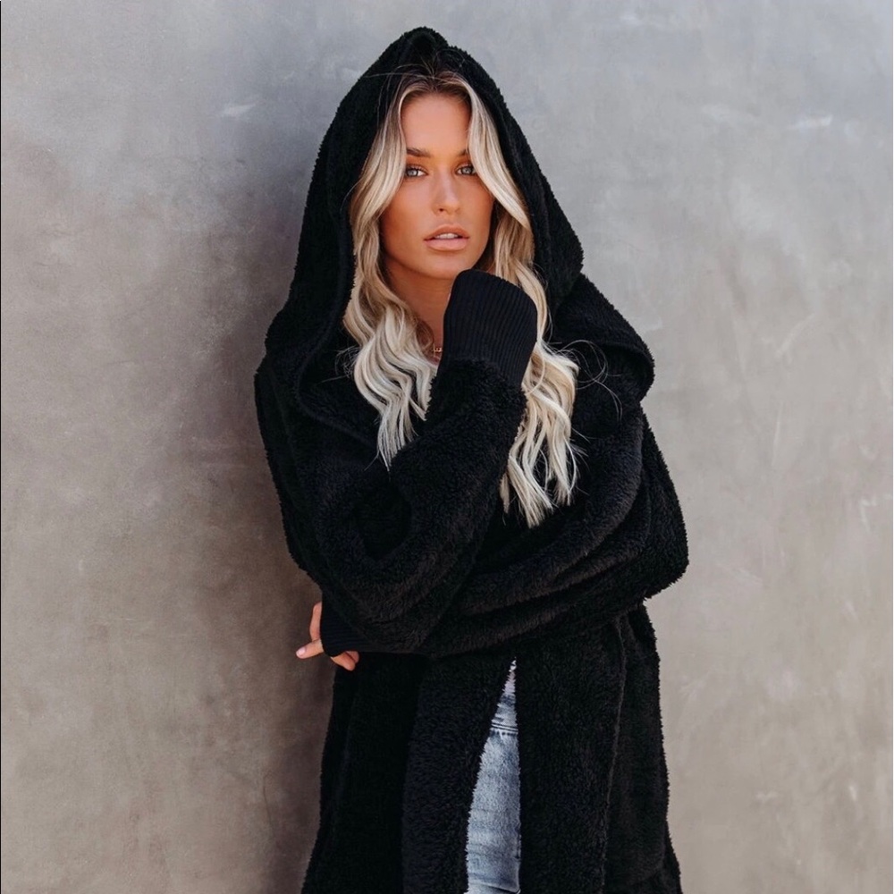 Vici collection cozy pocketed cardigan